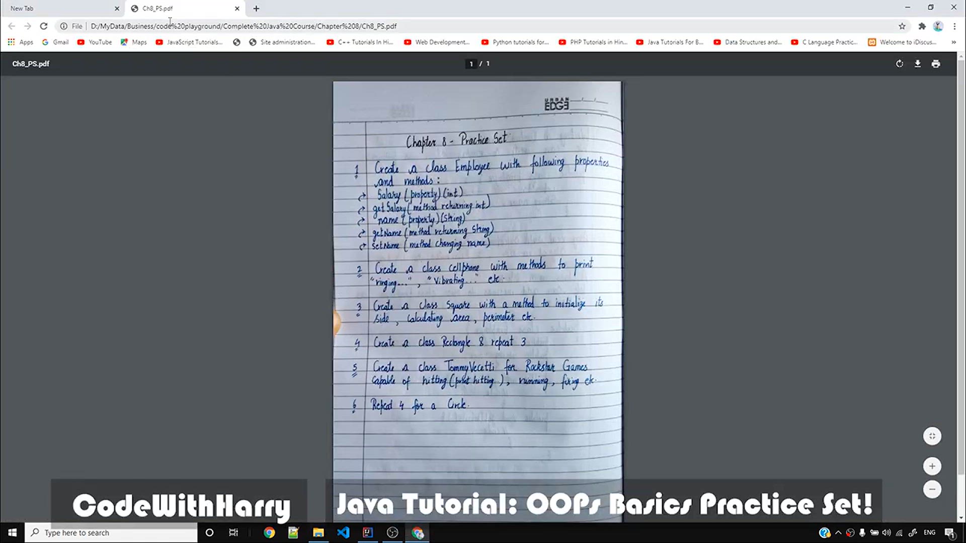 'Video thumbnail for Java Tutorial_ Basic Questions on Object Oriented Programming'
