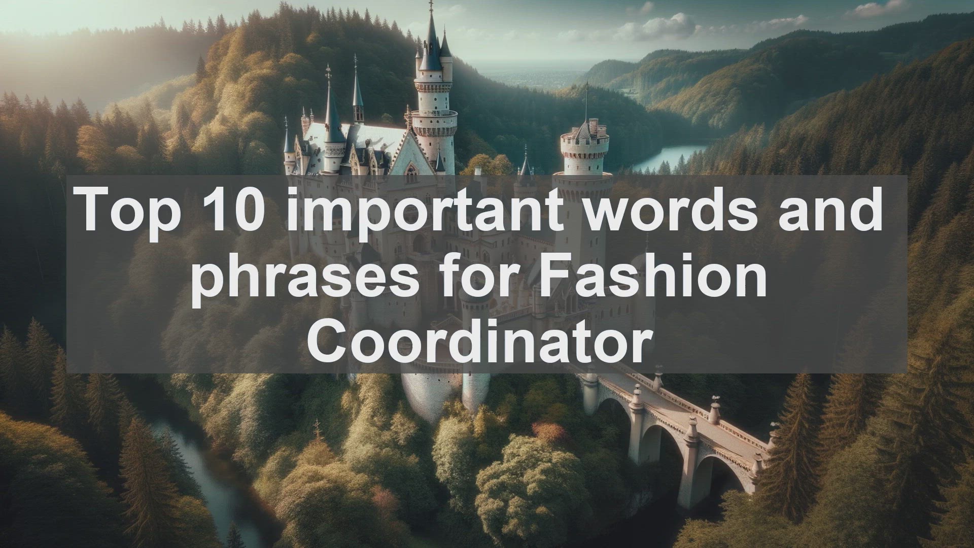'Video thumbnail for Top 10 important words and phrases for Fashion Coordinator'