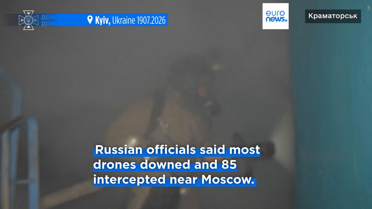 Video thumbnail for Ukraine fires 400 drones at Moscow as Russia steps up ballistic missile attacks