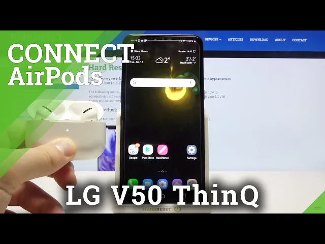 Video thumbnail for How to Connect AirPods to LG V50 ThinQ – Link AirPods