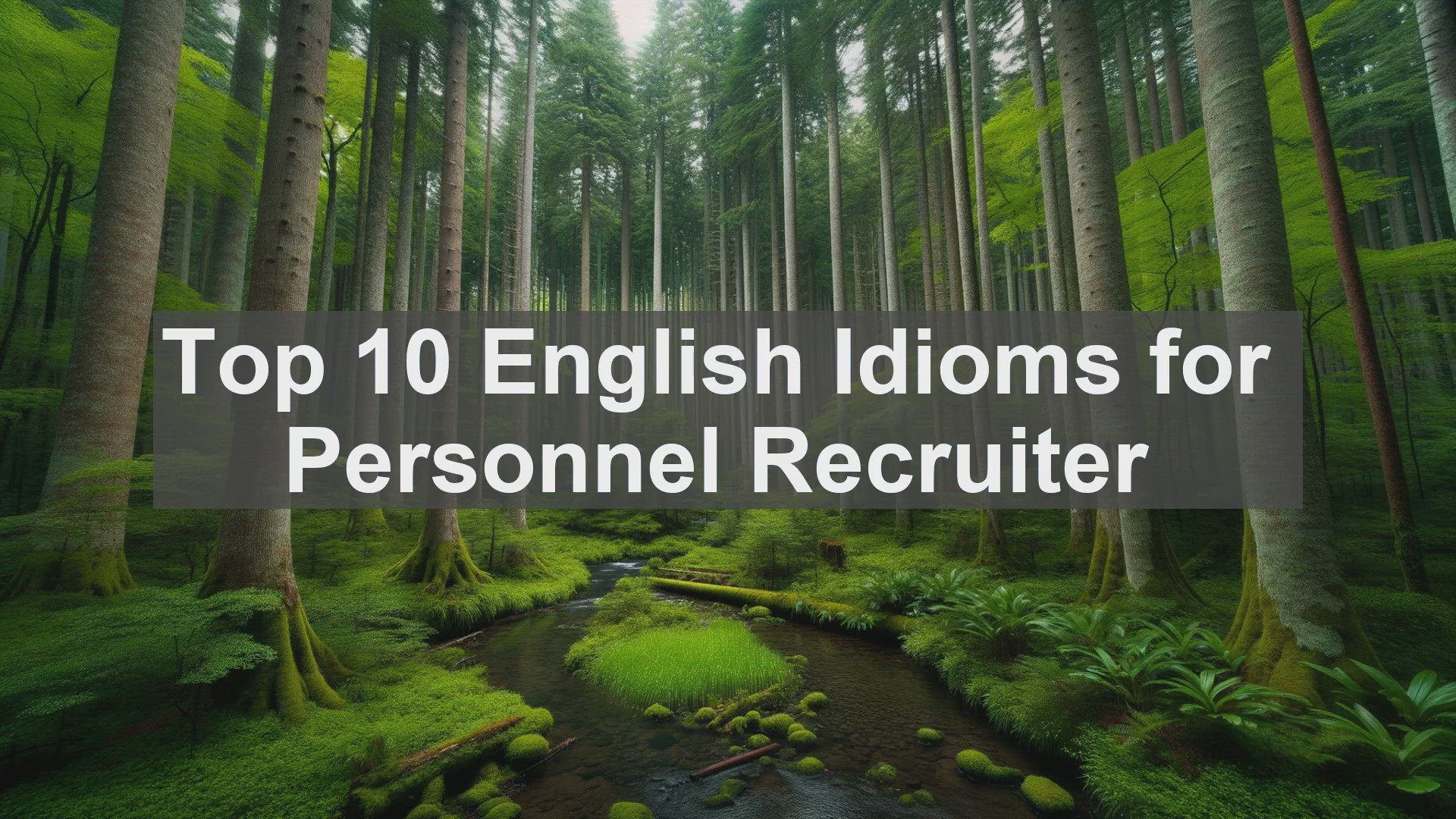 'Video thumbnail for Top 10 English Idioms for Personnel Recruiter'