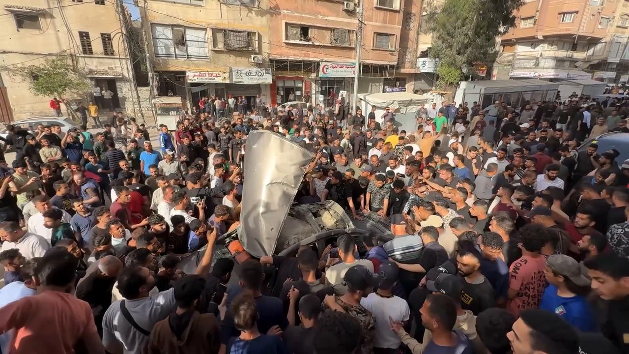 Video thumbnail for Palestinian killed in Gaza drone strike disrupting temporary truce.