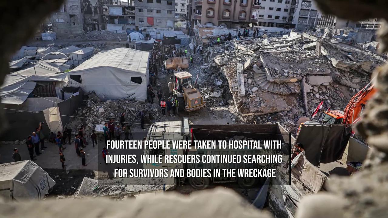 Video thumbnail for At Least 16 Palestinians Killed in Gaza City Building Collapse.