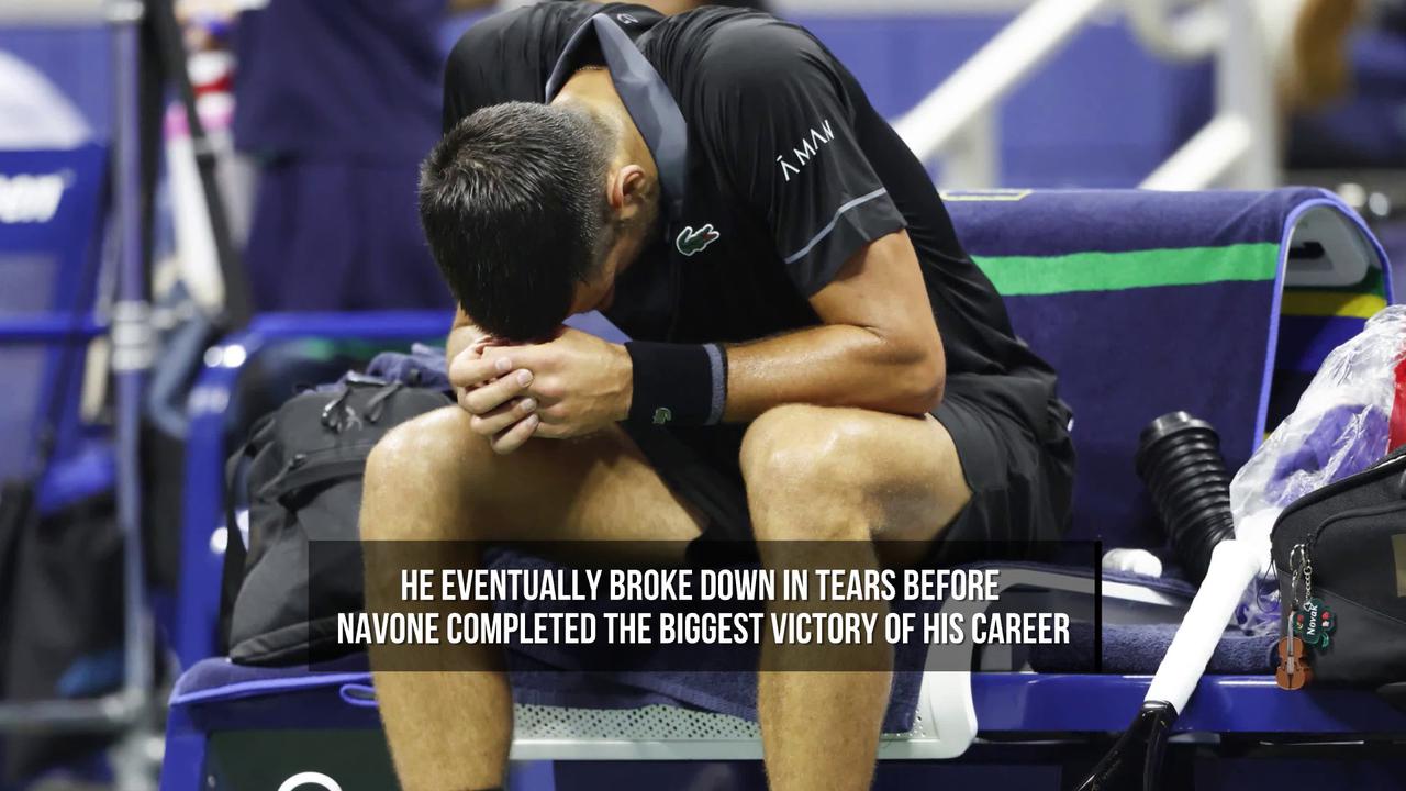 Video thumbnail for Djokovic Stunned by Navone in Shocking US Open First-Round Defeat.