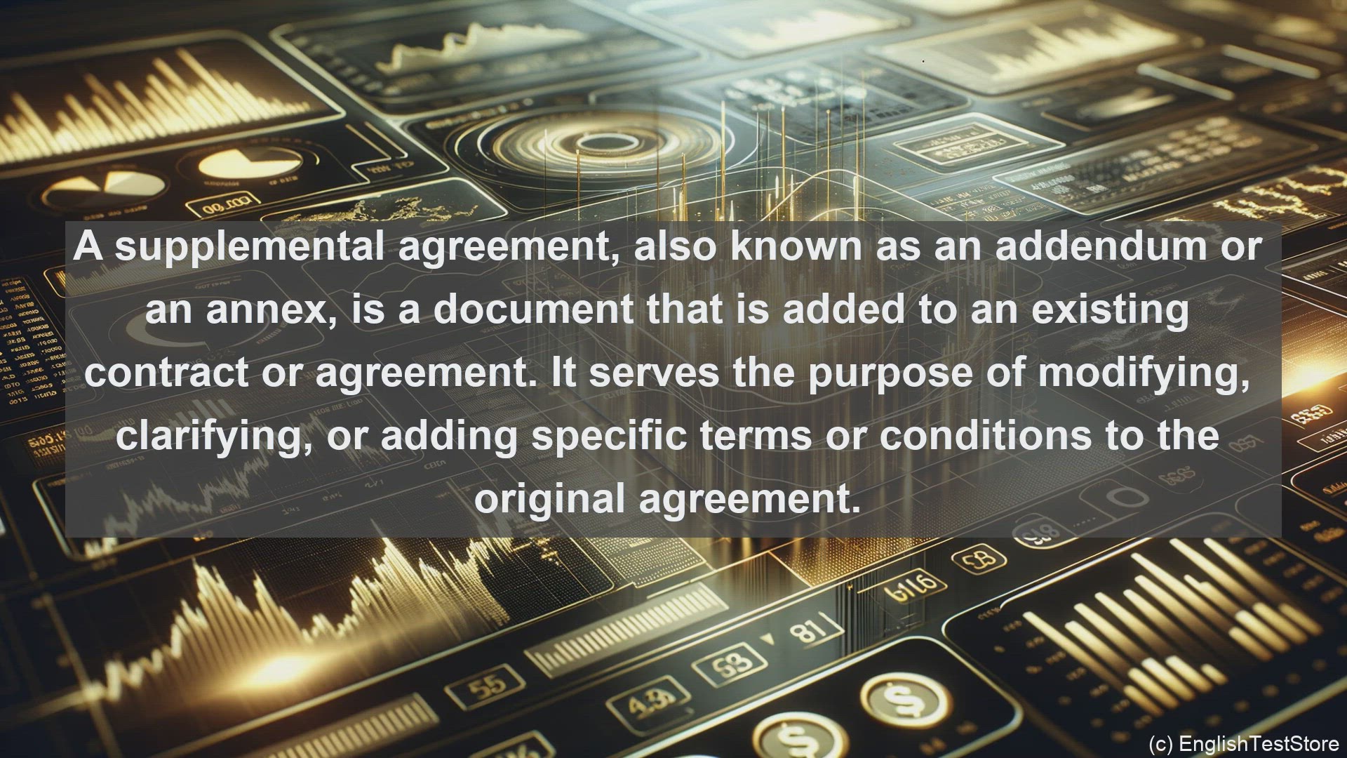 'Video thumbnail for Supplemental agreement in economics and finance'