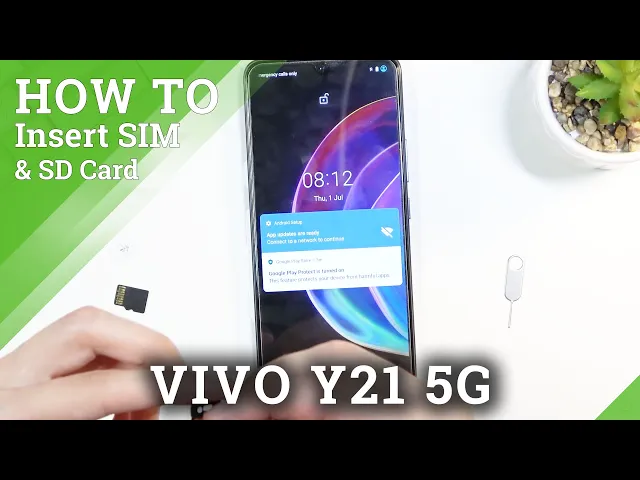 Video thumbnail for How to Insert Nano SIM & Micro SD Cards to VIVO V21 - Input Memory Card