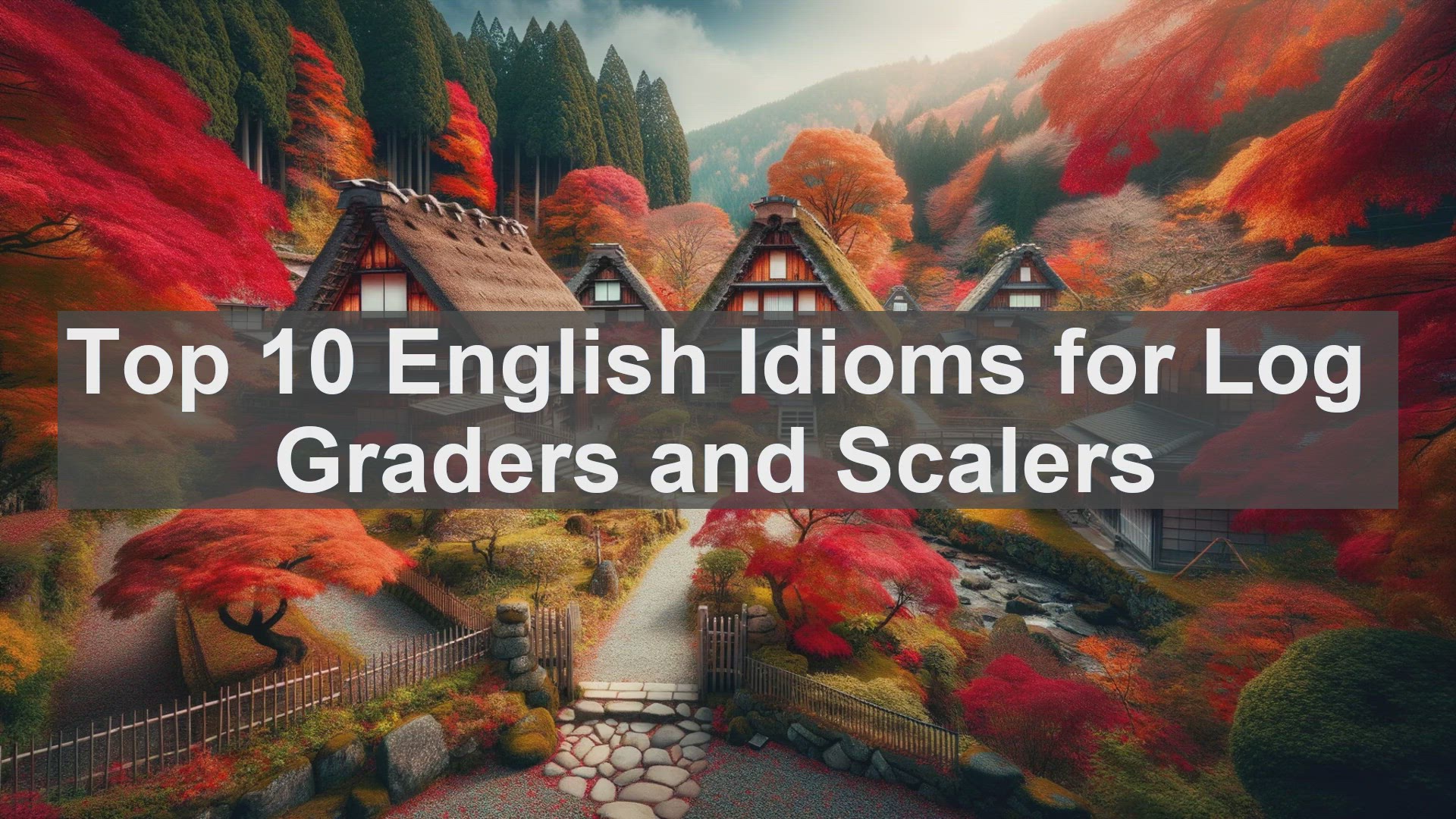 'Video thumbnail for Top 10 English Idioms for Log Graders and Scalers'