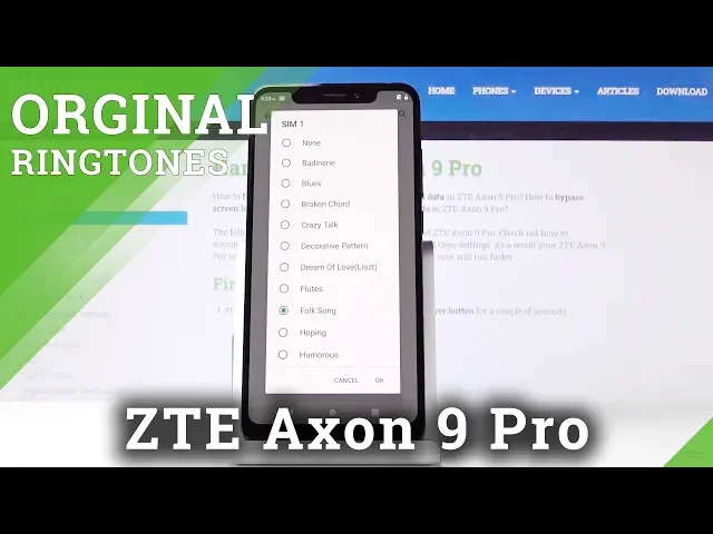 Video thumbnail for Ringtone List in  ZTE Axon 9 Pro – Change Ringtone
