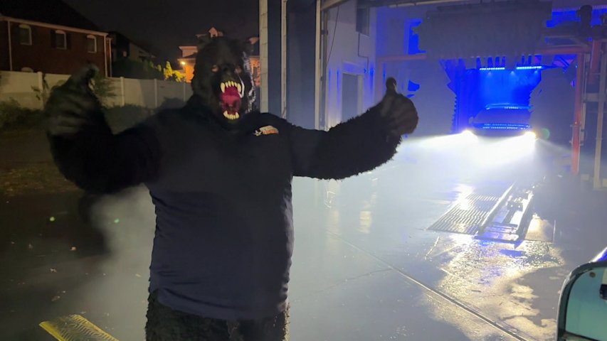 Video thumbnail for Team Car Wash Westfield offers "Haunted Car Wash" for all ages