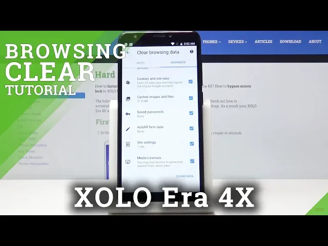Video thumbnail for How to Clear Browsing Data in XOLO ERA 4X – Wipe Browsing History