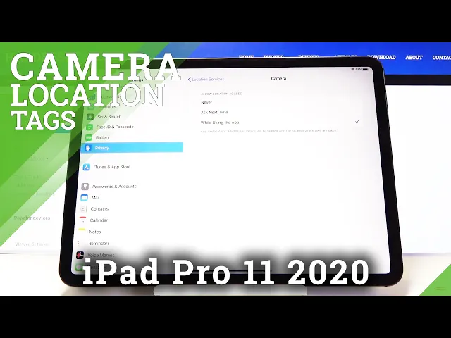 Video thumbnail for How to Add Location Tags to Photos in iPad Pro 11 2020 – Turn On Camera Location Tags