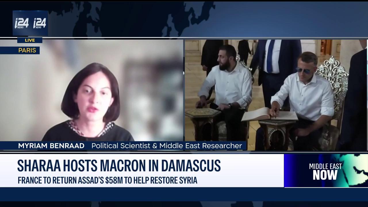 Video thumbnail for Two bombs explode n Damascus as French President Macron visits Syria