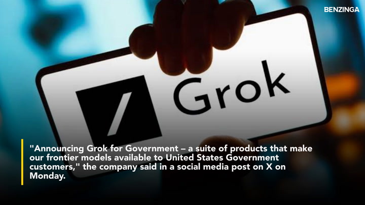 'Video thumbnail for Elon Musk's xAI Launches 'Grok For Government' After Winning $200 Million Pentagon Contract'