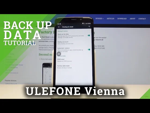 Video thumbnail for How to Allow Google Backup in ULEFONE Vienna - Create Backup Account