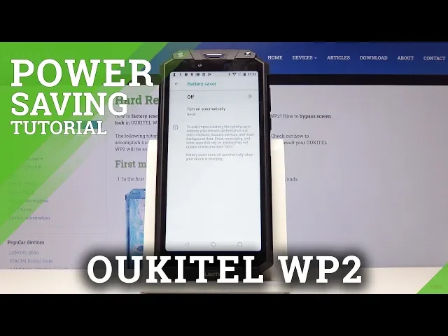Video thumbnail for How to Turn On Battery Economy on OUKITEL WP2 - Power Saving Mode