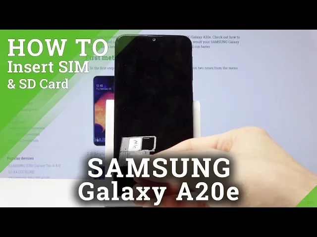 Video thumbnail for How to Insert SIM & SD in Samsung Galaxy A20e - Nano SIM & Micro SD Installation
