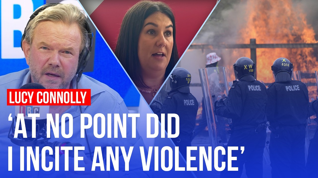Video thumbnail for 'Political prisoner' Lucy Connolly defends Farage | LBC exclusive