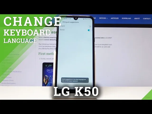 Video thumbnail for How to Change Keyboard Language in LG K50 - Set Up Keyboard