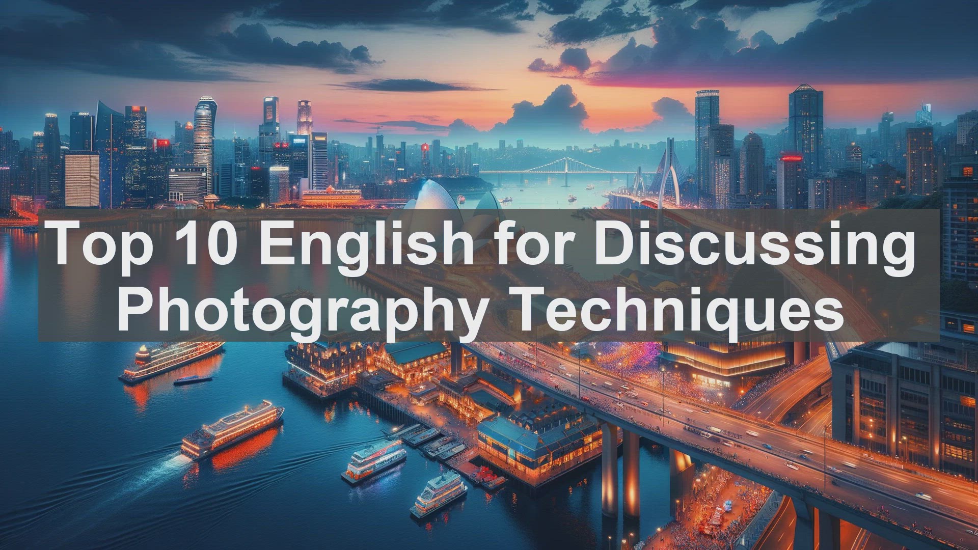 'Video thumbnail for Top 10 English for Discussing Photography Techniques'