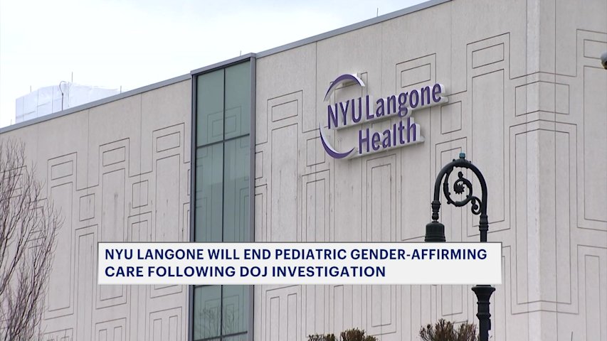 Video thumbnail for NYU Langone to end pediatric gender-affirming care following DOJ investigation 