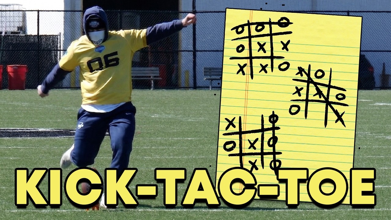 Video thumbnail for NFL Kicking Challenge KICK-TAC-TOE (Jomboy Media Scouting Combine 2026)