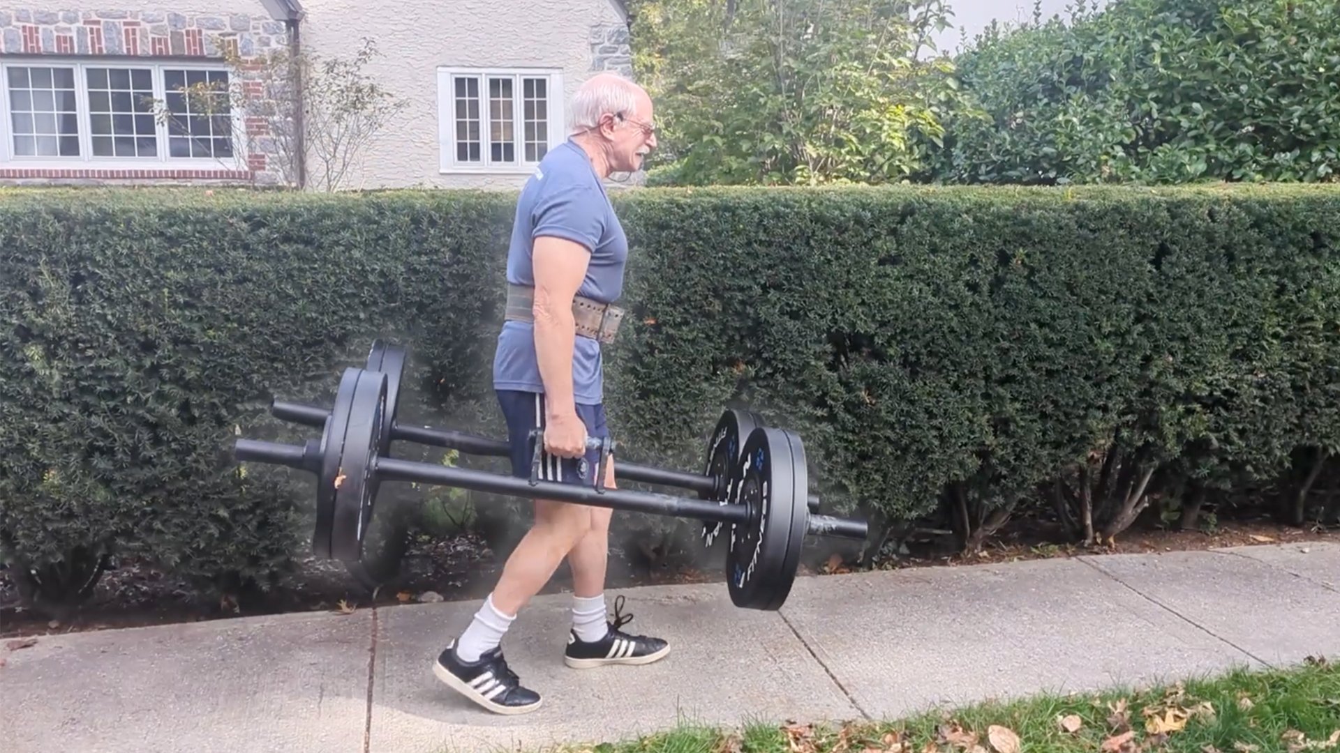 Video thumbnail for Oldest person to complete a Farmer's Walk over 20 metres (male) - Robert Herbst at 67 years and 239 days old
