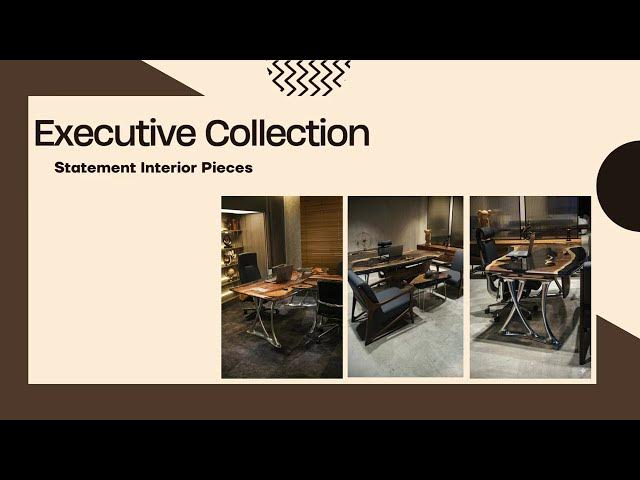 Video thumbnail for Luxury D-Shaped Walnut & Epoxy Executive Desk