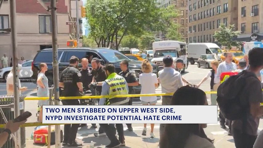 Video thumbnail for 2 stabbed in suspected Upper West Side hate crime
