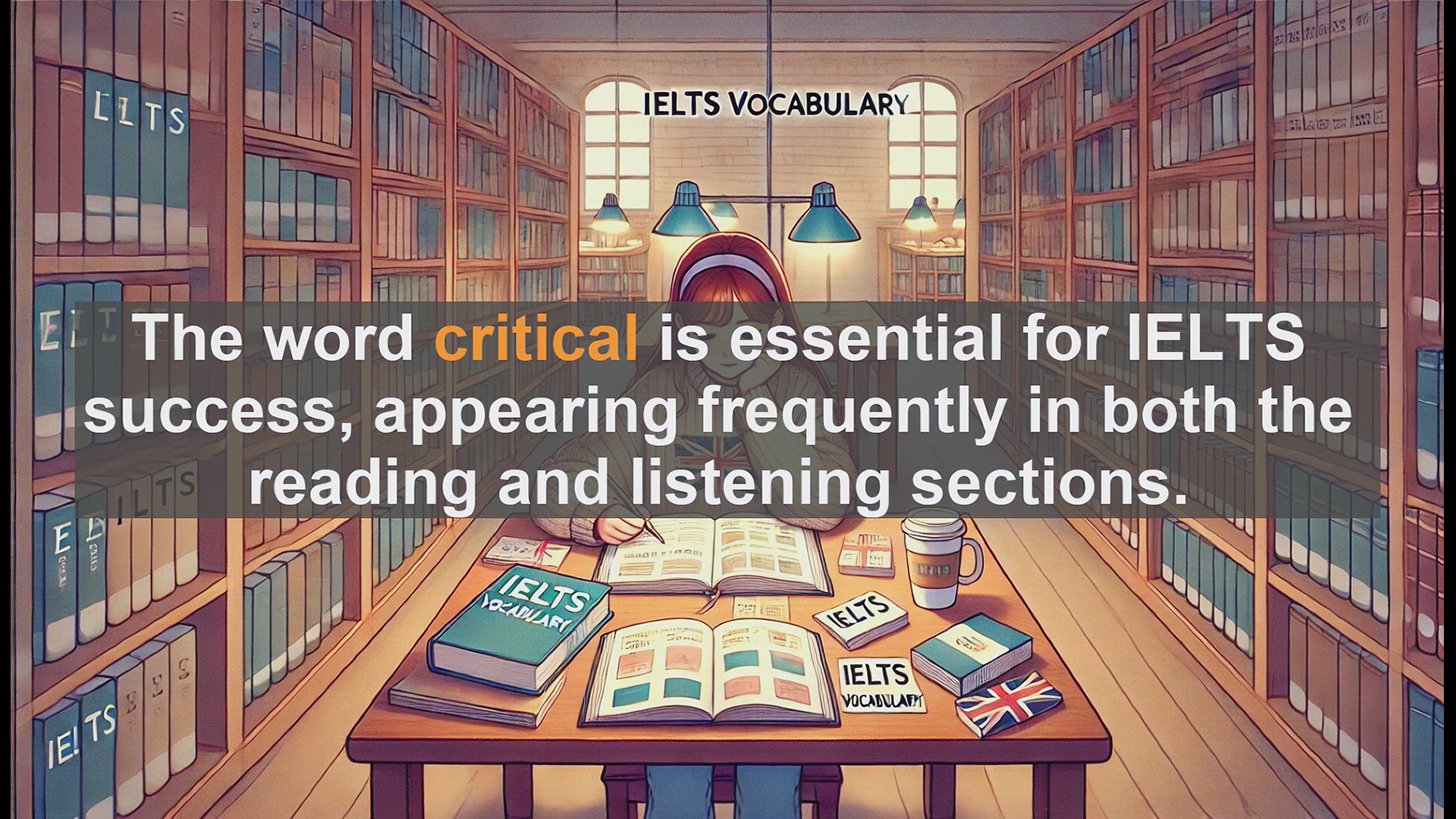 'Video thumbnail for 2500 Must Know IELTS 6.5 Vocabulary - Understanding 'Critical' for IELTS Success'