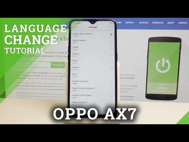 Video thumbnail for How to Set Up Language on OPPO AX7 – Change / Choose Language