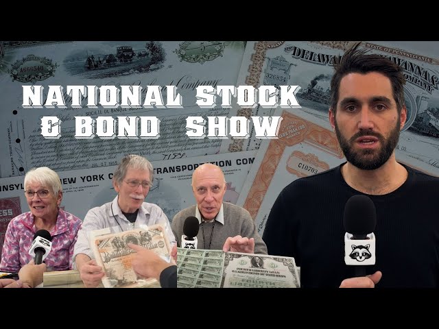 Video thumbnail for We Take You Inside the National Stock & Bond Show. Rare financial history collectables