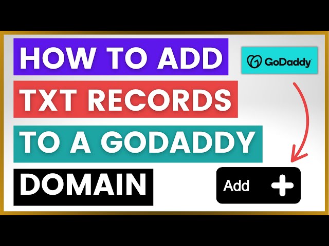 Video thumbnail for How To Add TXT Records To A GoDaddy Domain? [in 2025]