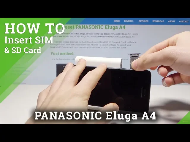 Video thumbnail for How to insert SIM & SD Card to PANASONIC ELUGA A4 – Input Nano SIM and Micro SD