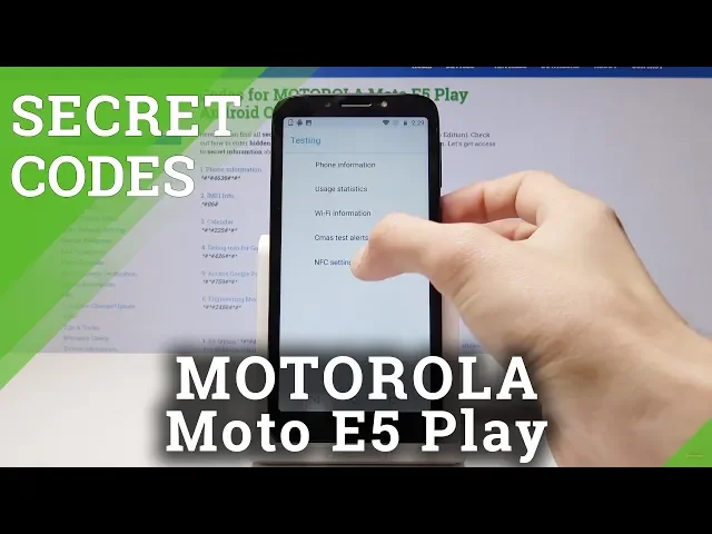 Video thumbnail for How to Use Secret Codes in MOTOROLA Moto E5 Play - Hidden Mode / Secret Options