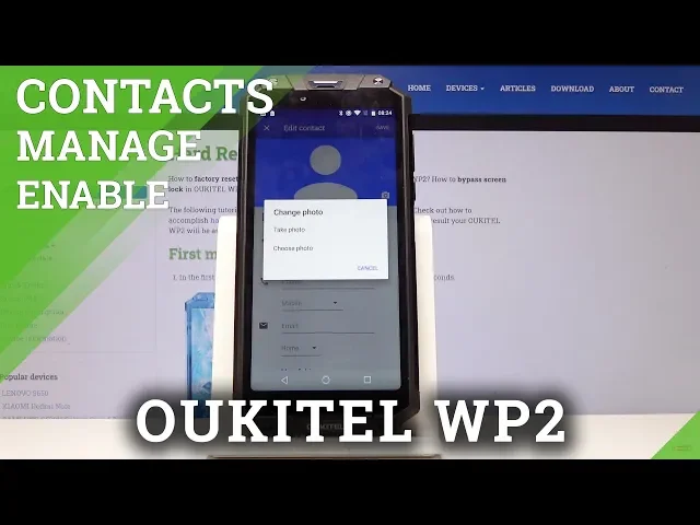 Video thumbnail for How Set a Contact Picture on OUKITEL WP2 - Change Contact Image
