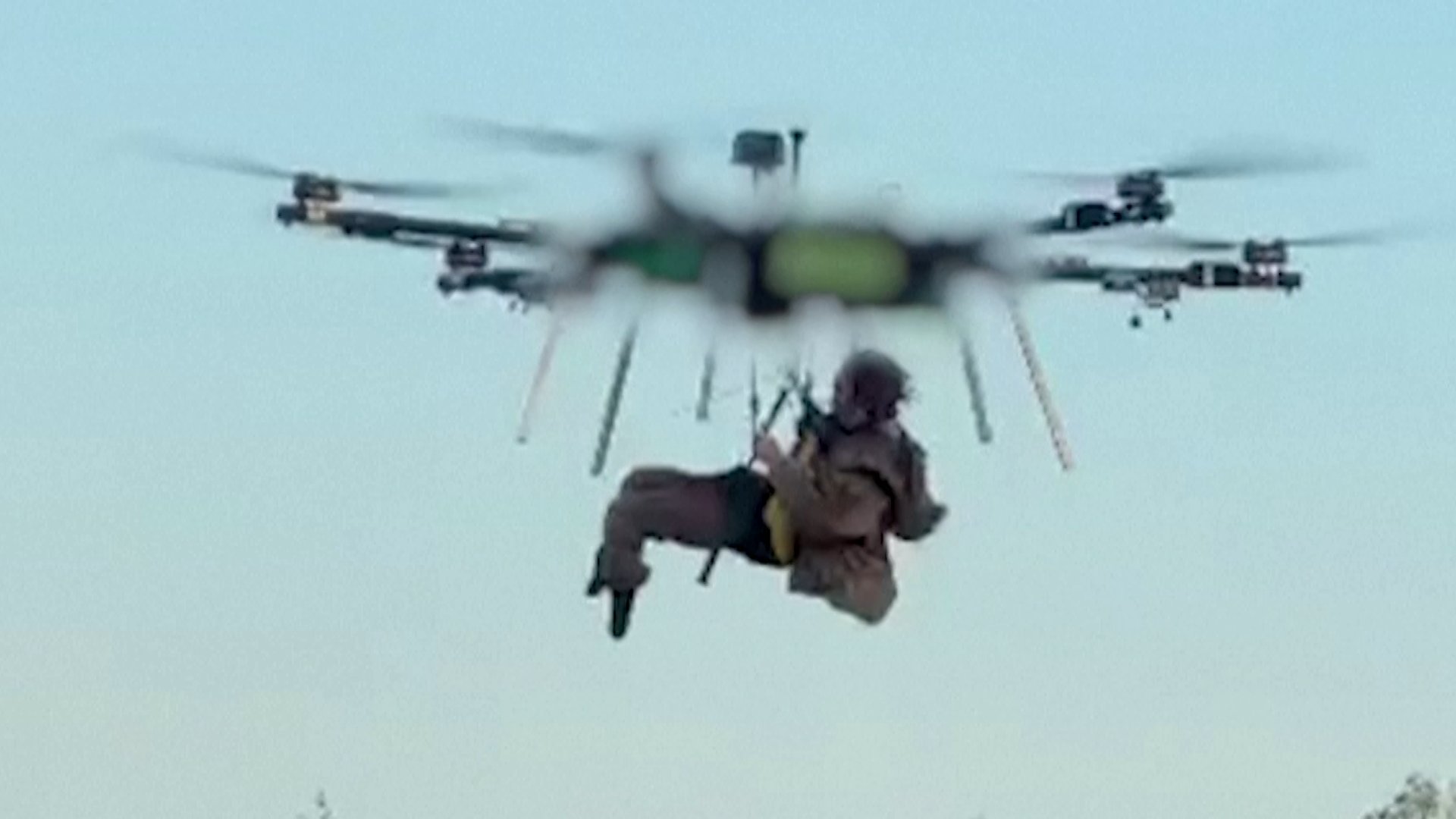 Video thumbnail for Injured Ukrainian soldier rescued in first-ever drone evacuation mission