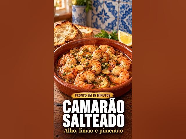Video thumbnail for Camarão salteado com alho, limão e pimentão 🍤🍋 #ReceitasDoGordo #Camarao #Marisco #ReceitasFaceis