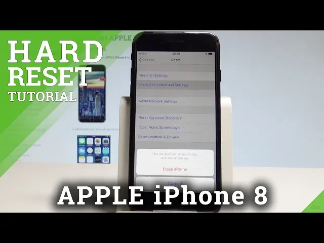 Video thumbnail for How to Factory Reset iPhone 8 - Wipe Data / Restore iOS Defaults |HardReset.Info