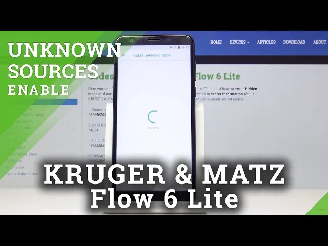 Video thumbnail for How to Install from Unknown Sources on KRUGER & MATZ Flow 6 Lite - Install Apps