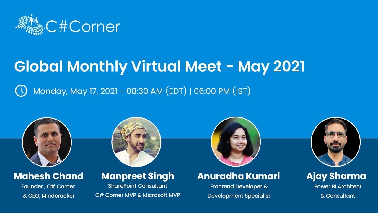 'Video thumbnail for Global Meetup Virtual Meetup - May 2021'