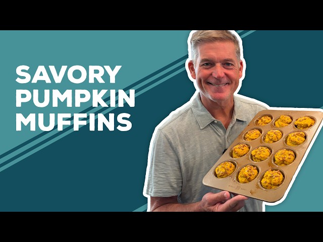 Video thumbnail for Love & Best Dishes: Savory Pumpkin Muffins Recipe | Easy Homemade Fall Recipes