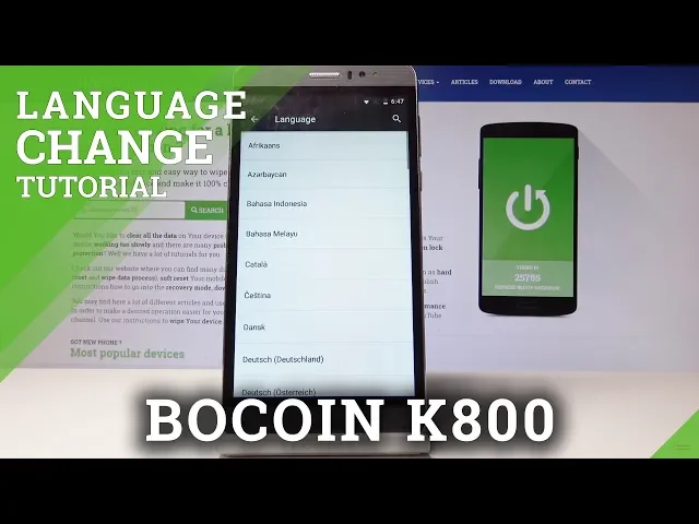 Video thumbnail for How to Change Language in Bocoin K800 – Language Settings