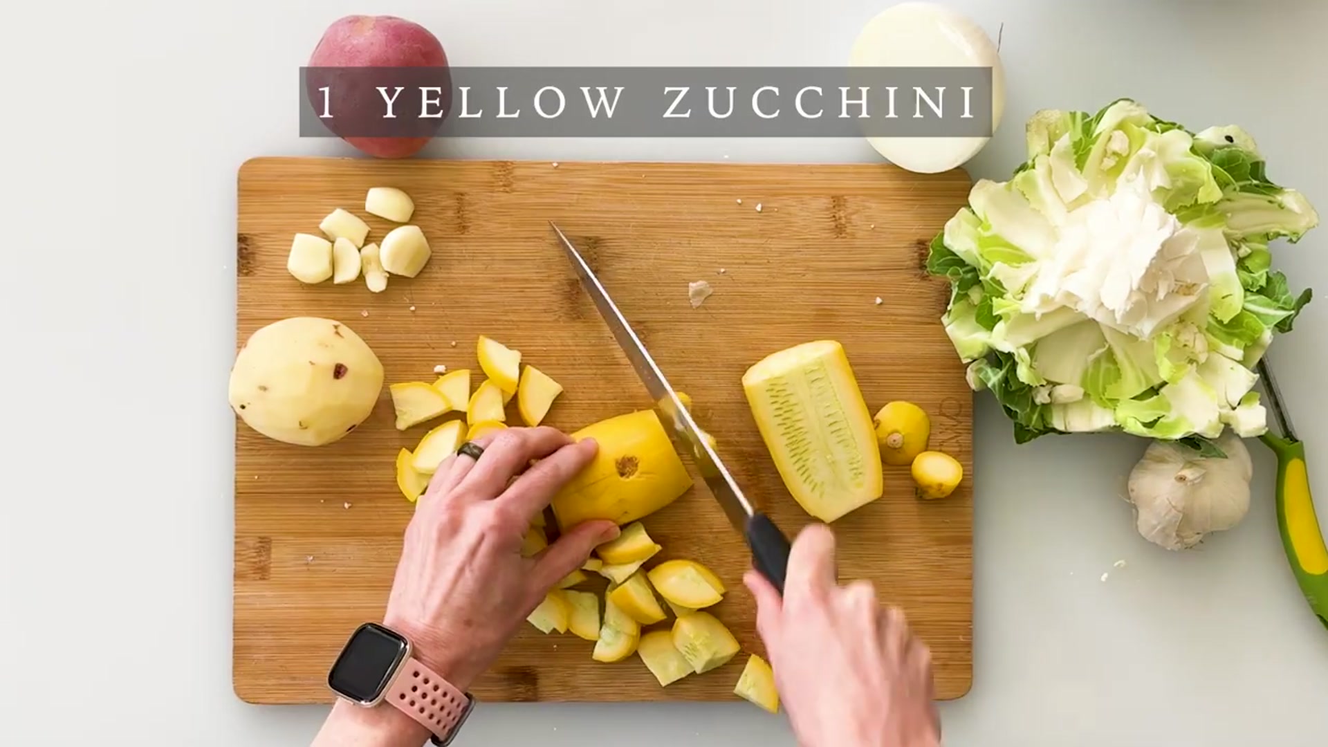 Video thumbnail for Cheesy Zucchini Cauliflower Soup _ Healthy Zupa_s Copycat Recipe(720P_HD)