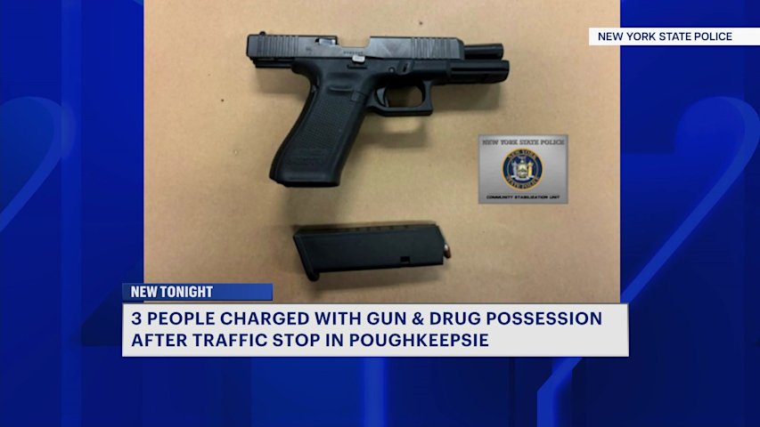 Video thumbnail for 3 charged after loaded glock, suspected fentanyl seized during traffic stop in the City of Poughkeepsie