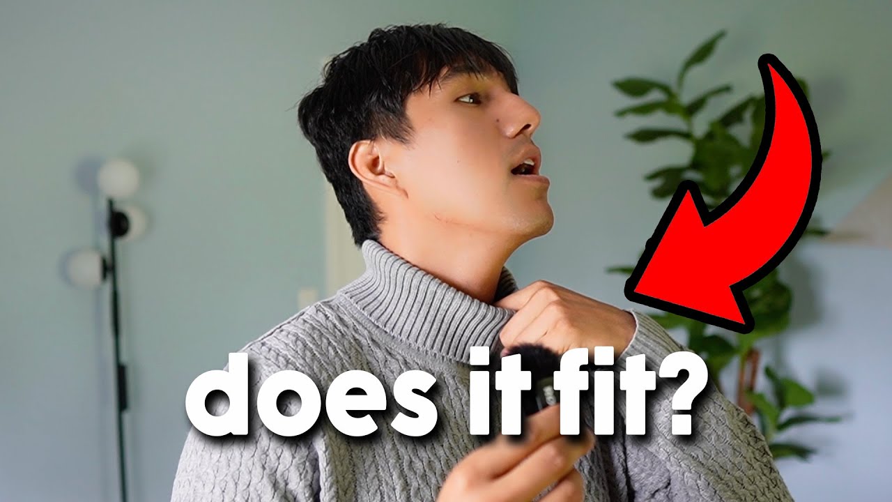 Video thumbnail for Coofandy Slim Fit Turtleneck Knit Sweater Test Fit