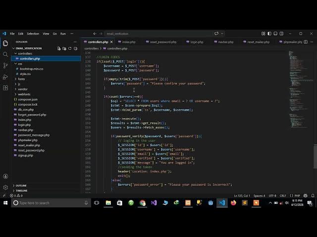 Video thumbnail for #13 Email Verification, Password Recovery and Reset System in PHP reseting password after login