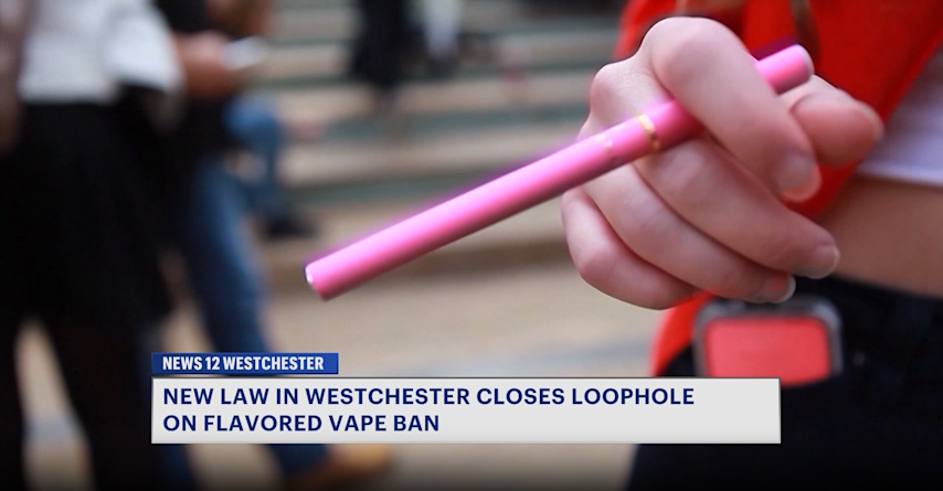 Video thumbnail for New law in Westchester closes loophole on flavored vape ban