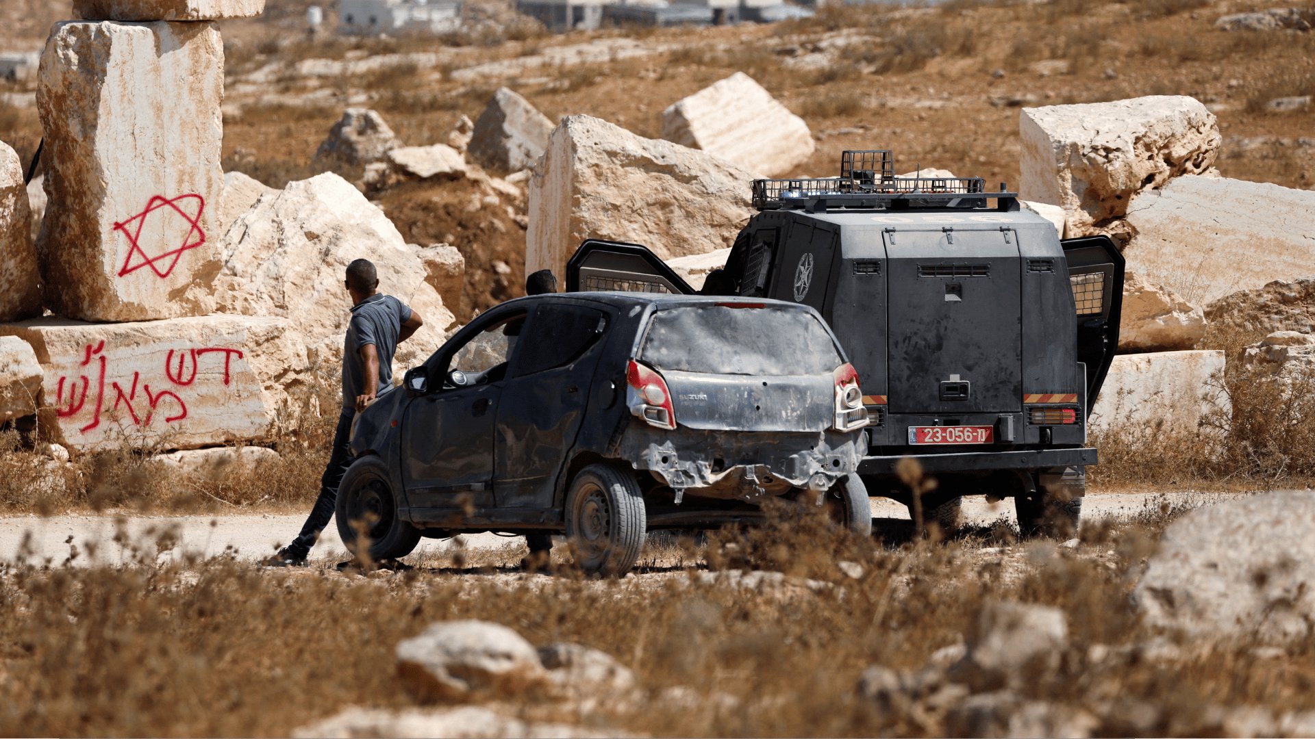 Video thumbnail for Israeli settlers besiege Palestinian homes in the occupied West Bank
