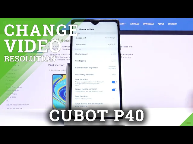 Video thumbnail for How to Change Video Resolution in CUBOT P40 – Camera Settings