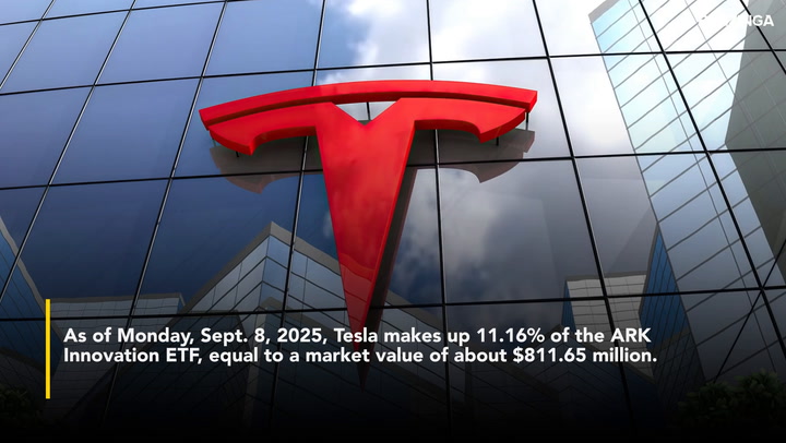 'Video thumbnail for Tesla App Surge Hailed By Cathie Wood As Ark's Flagship Fund Bets Nearly $811 Million On Elon Musk's Futuristic Vision'